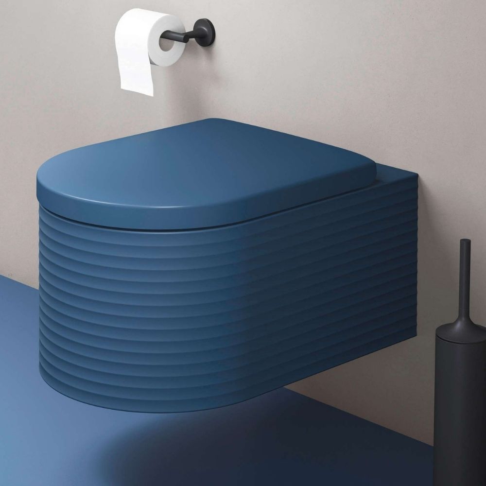 Duravit Parlour Blue Matt Groove Toilet